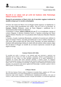 Raccolti in un volume tutti gli scritti del fondatore della Paletnologia