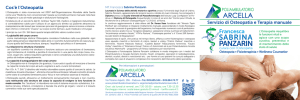 Brochure informativa Servizio di Osteopatia e Terapia Manuale