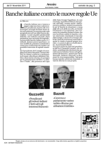 Banche italiane contro le nuove regole Uè