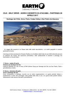 Programma Cile - Self Drive - Nord e deserto di