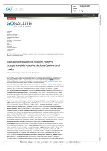 Buone pratiche italiane di medicina narrativa protagoniste della