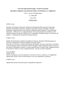 Programma svolto di Matematica Generale (classe 28 –Manfredonia