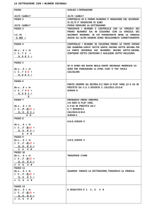 LA SOTTRAZIONE CON I NUMERI DECIMALI