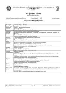 Programma svolto - “C.Battisti” di Salò