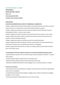PROGRAMMA DI SCIENZE MOTORIE E SPORTIVE