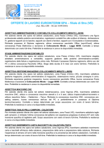 OFFERTE DI LAVORO EUROINTERIM SPA – filiale di Stra (VE)