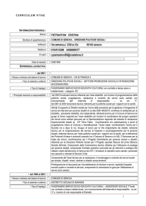 FORMATO EUROPEO PER IL CURRICULUM VITAE