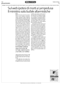 Sul web ipotesi di morti a Lampedusa