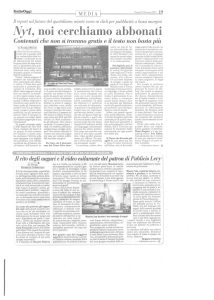 Nyt, noi cerchiamo abbonati