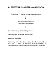 gli obiettivi della ricerca qualitativa