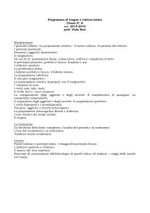 Programma di Lingua e cultura latina Classe II