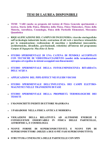 TESI DI LAUREA DISPONIBILI