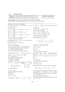 Risposte 3 3 3 5 4 2 2 4 3 1 5 Domande 1 2 3 4 5 6 7 8 9 10 11