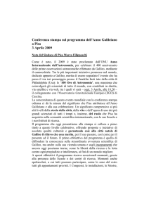 Conferenza stampa Anno Galileiano