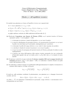 Diodo p-n all`equilibrio termico