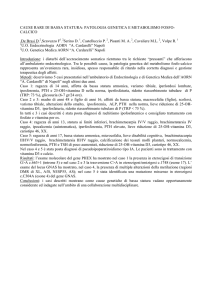 CAUSE RARE DI BASSA STATURA: PATOLOGIA GENETICA E