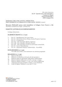 Alla cortese Attenzione SUAP - Sportello unico Attività Produttive
