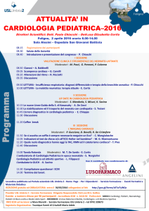 ATTUALITA` IN CARDIOLOGIA PEDIATRICA–2016