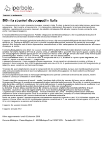 500mila stranieri disoccupati in Italia