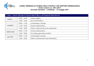 L16-36 CdL in Scienza della Politica