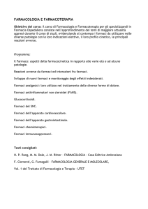 FARMACOLOGIA E FARMACOTERAPIA - Prof