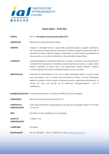 Lingua inglese – livello base