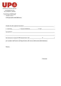 Modulo Account Esterni  - Biblioteca del Dipartimento di Studi