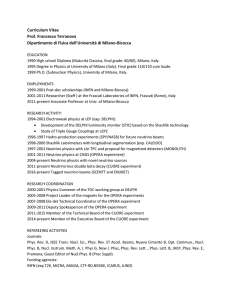 Curriculum Vitae Prof. Francesco Terranova Dipartimento di Fisica