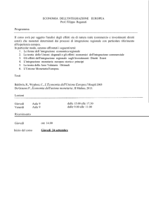 Economia dell`Integrazione Europea