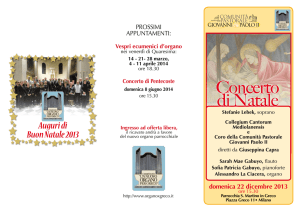 Concerto di Natale - Comunità Pastorale Giovanni Paolo II