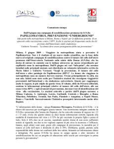 Comunicato stampa - Osservatorio Nazionale sulla salute della Donna