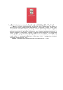 31. A. DE VIVO, Costruire la memoria. Ricerche sugli storici latini, pp