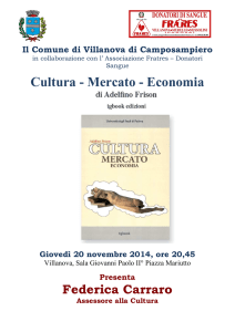Cultura - Mercato - Economia