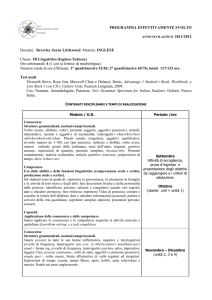 INGLESE Classe: 1B Linguistico (Inglese-Tedesco)