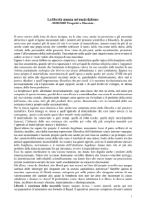 La libertà umana nel materialismo