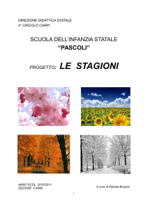 PROGETTO: LE STAGIONI
