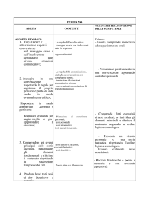 ITALIANO 1. Focalizzare l` attenzione e sapersi concentrare sul