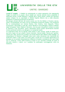Lunedì 27 maggio - il dialetto ha notoriamente un - unitre