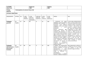piano di studi del master - Dipartimento di Scienze politiche e sociali