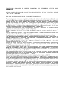 raccontami qualcosa: il nostro quaderno uno strumento aperto alla