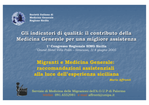 Gli indicatori di qualità: il contributo della Medicina Generale