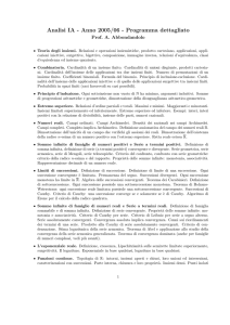 Programma dettagliato