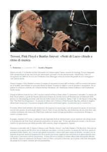 Trovesi, Pink Floyd e Beatles forever: «Notti di Luce» chiude a ritmo