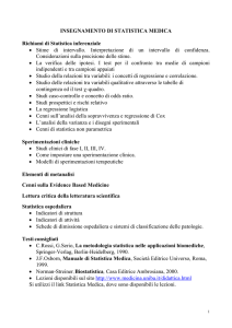INSEGNAMENTO DI STATISTICA MEDICA