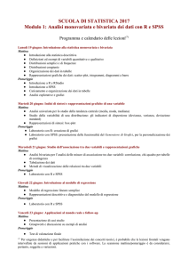 Analisi monovariata e bivariata dei dati con R e SPSS