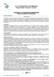 U.O. di DIAGNOSTICA PER IMMAGINI Responsabile: Dott.ssa E