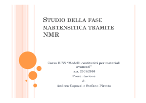 Studio della fase mantersitica tramite NMR