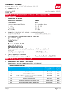 Scheda Dati di Sicurezza: ottano