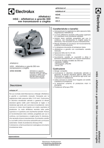 Affettatrice a gravità 350 mm transmissione a cinghia