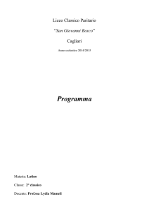 Programma - Istituto Salesiano Don Bosco